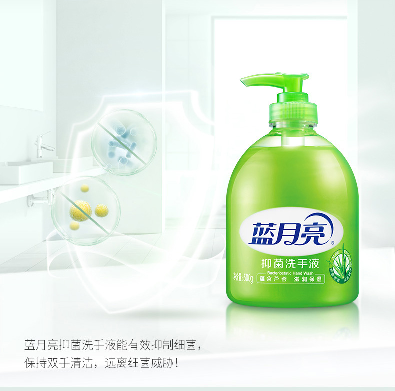 蓝月亮洗手液500g*2瓶 杀菌消毒芦荟抑菌野菊花清香